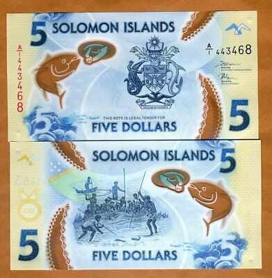 Solomon Islands, $5, Nd (2019), P-new A/1-prefix, Polymer, Unc